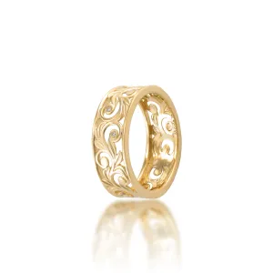 Living Heirloom Ring in Gold with Diamonds - 8mm