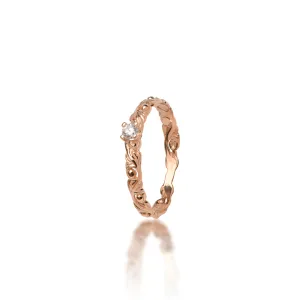 Living Heirloom Ring in Rose Gold with Diamonds - 3mm