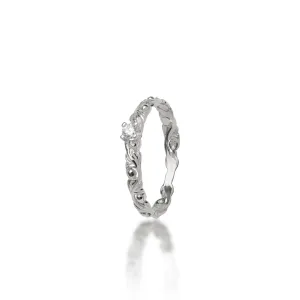 Living Heirloom Ring in White Gold with Diamonds - 3mm