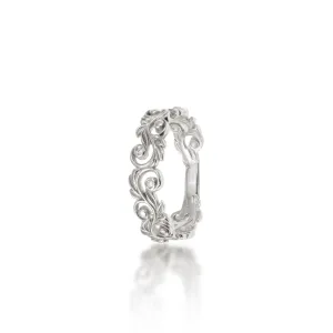Living Heirloom Ring in White Gold with Diamonds - 6mm