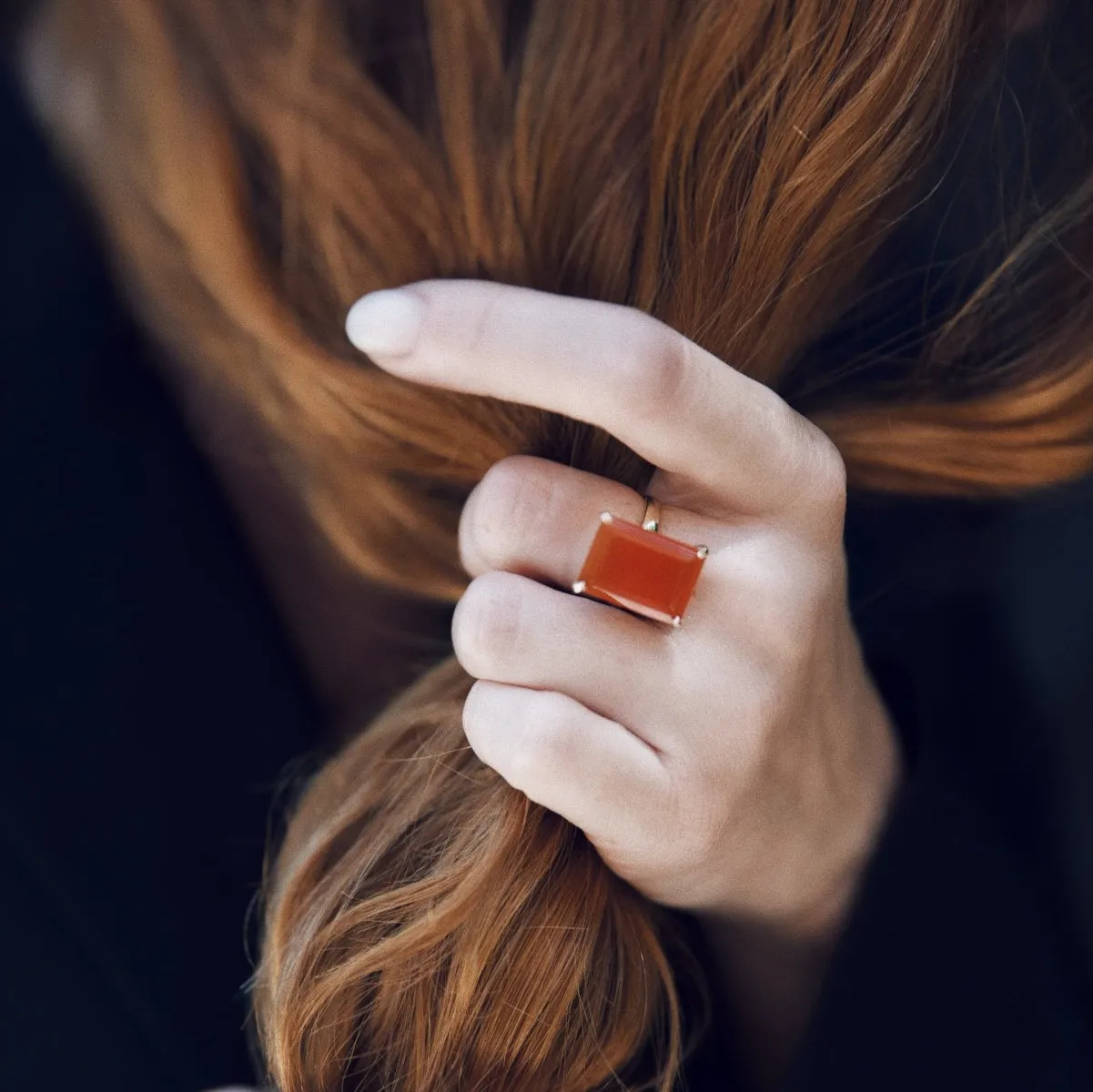 Lucent Carnelian Ring