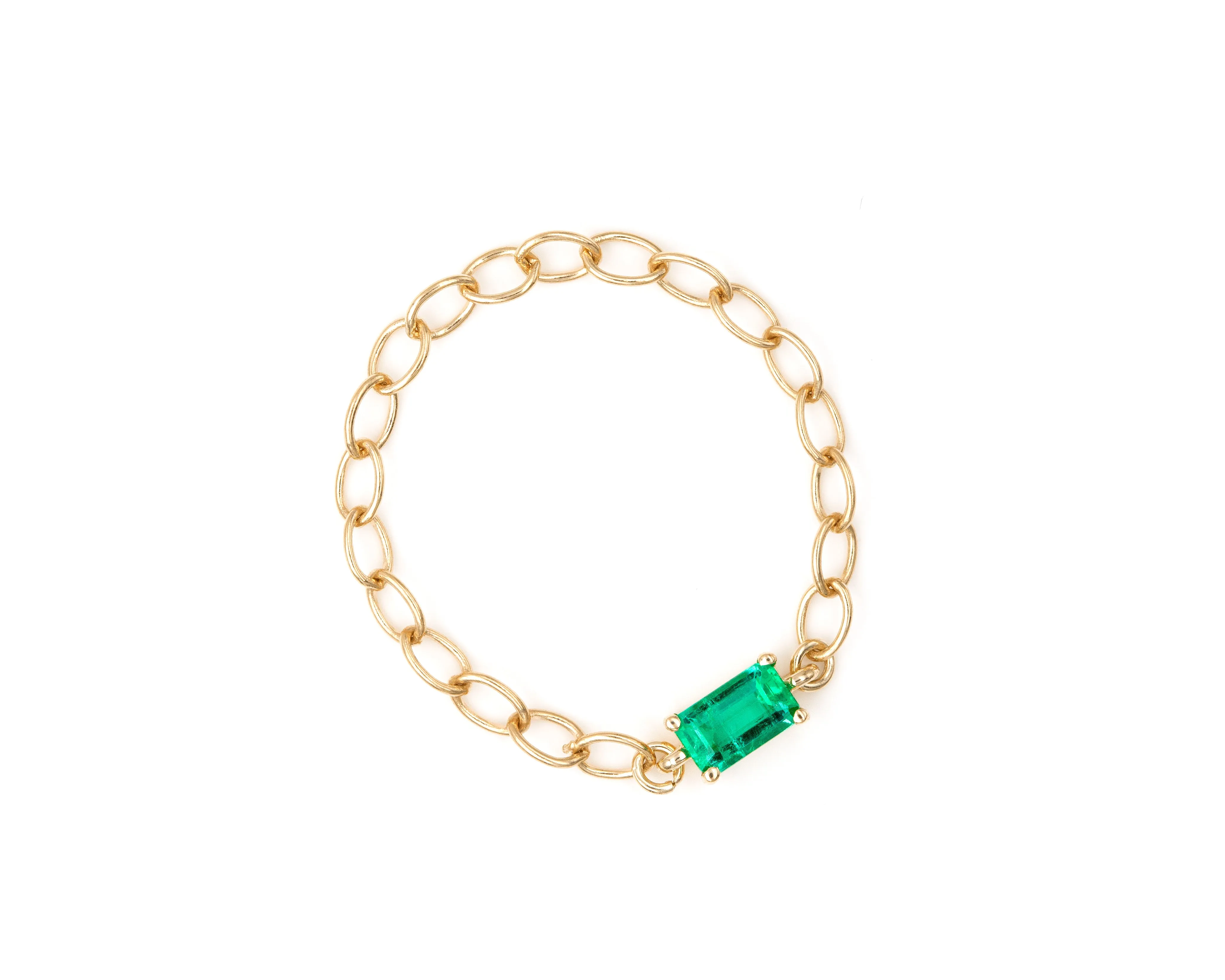Lucy Emerald Ring (Ready to Ship size 7)