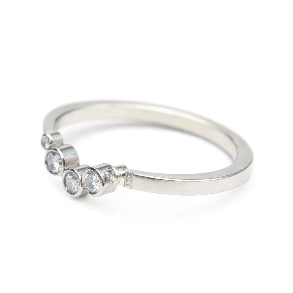 Luna Ring | Half Moon Diamond Curved Band
