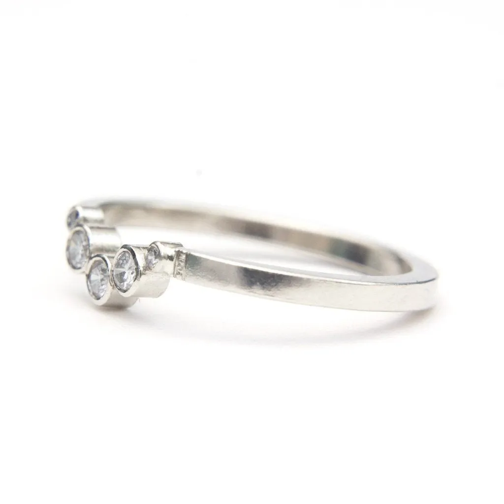 Luna Ring | Half Moon Diamond Curved Band