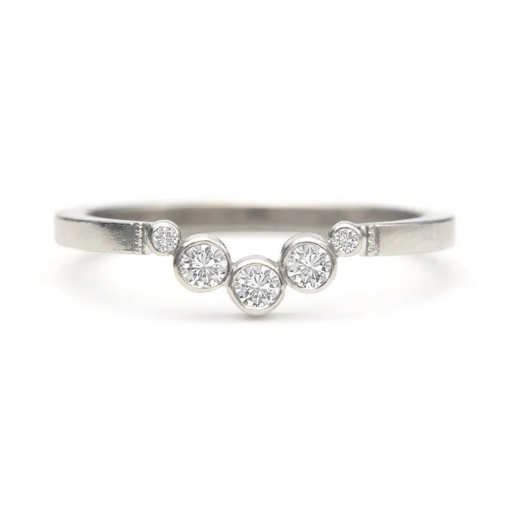 Luna Ring | Half Moon Diamond Curved Band