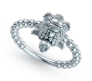 Madagascar Tortoise Diamond Bead Ring