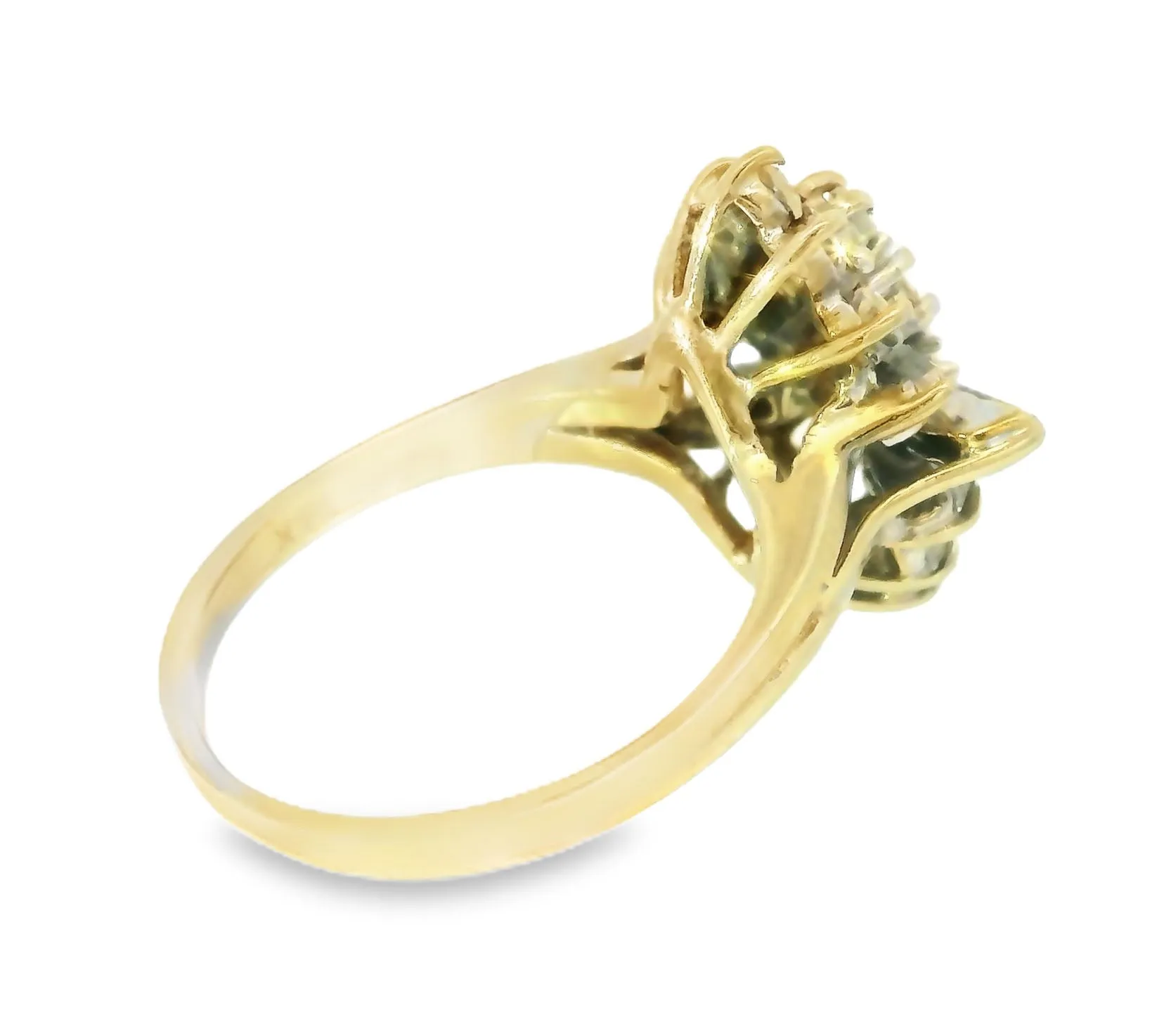 Magnificent 14K White Gold Marquise Diamond Engagement Band Ring