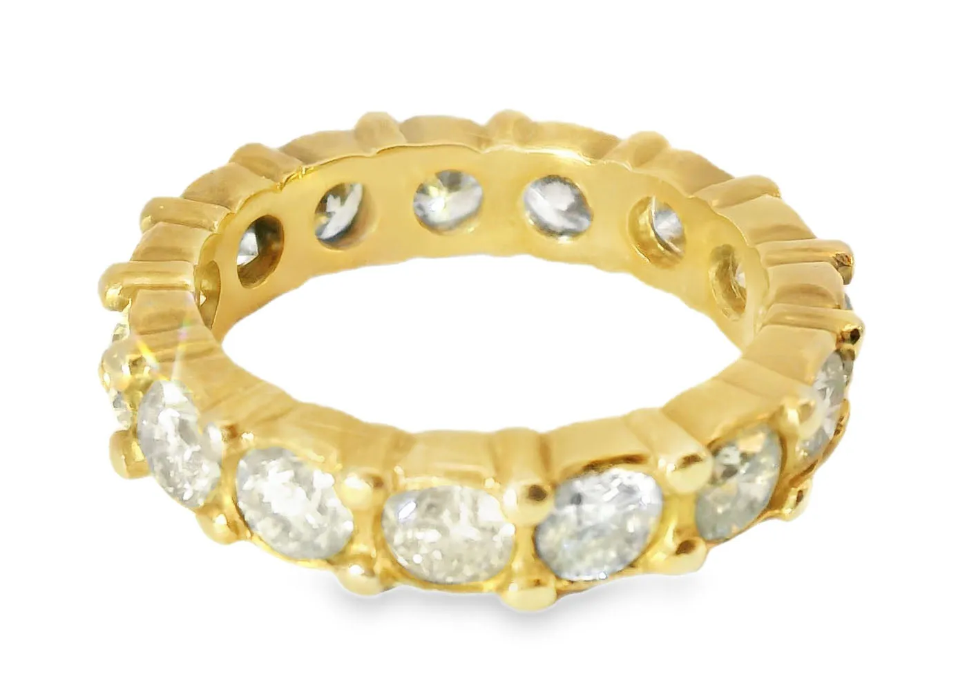 Magnificent Estate 14K Pink Rose Gold Diamond Eternity Wedding Band Ring