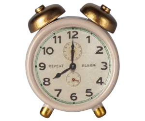 Maileg Alarm clock, Mouse - Powder
