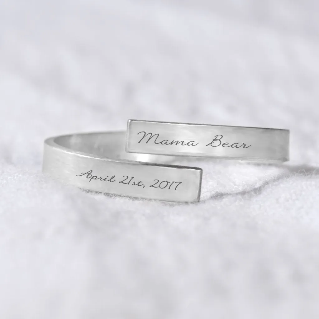 Mama Bear And Date Wrap Ring