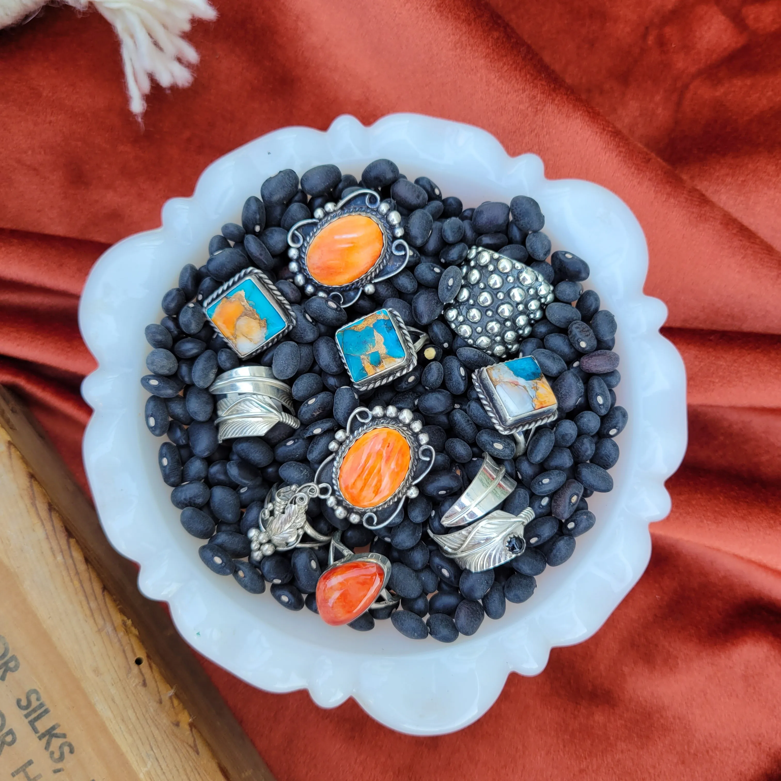 Martinez Orange Spiny Rings