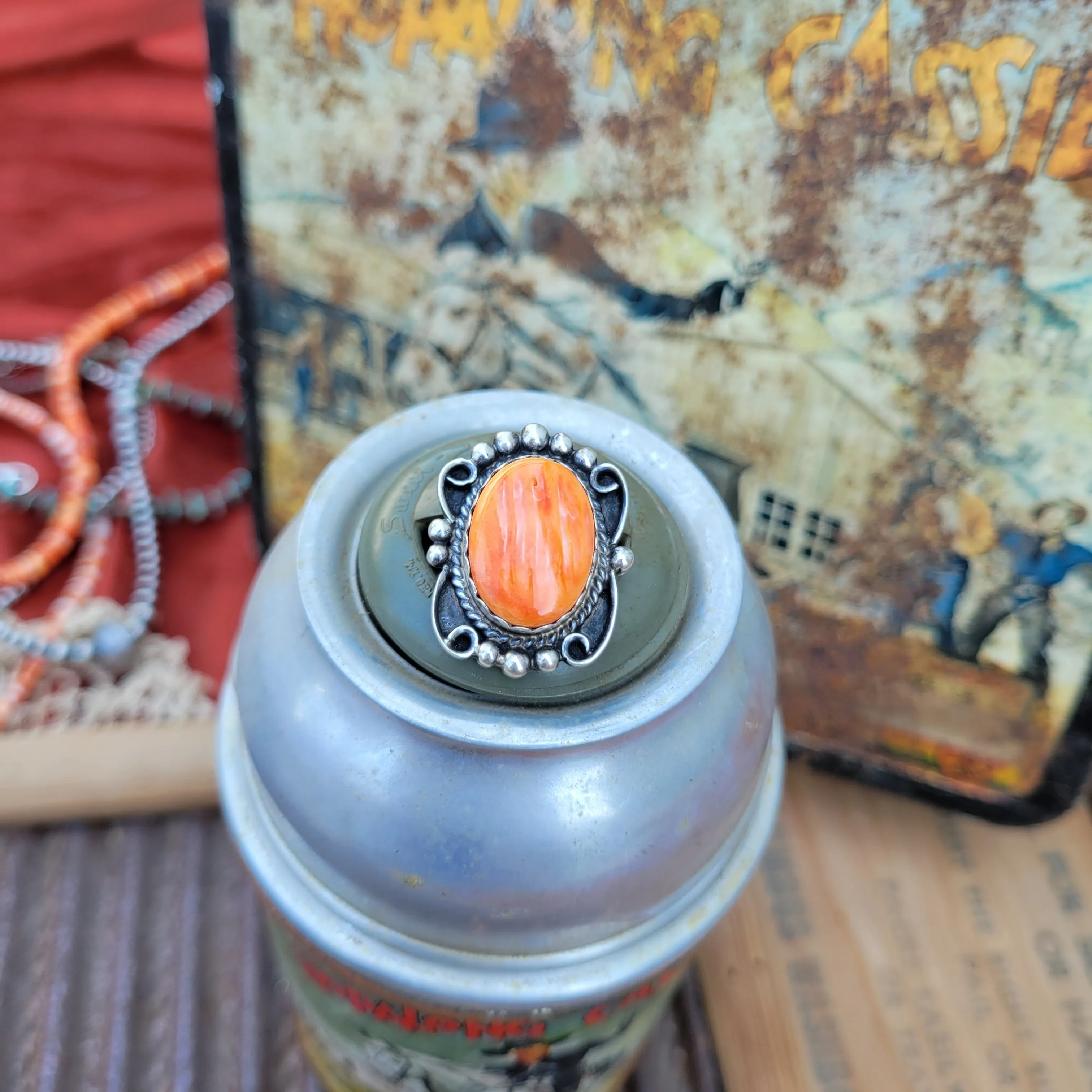 Martinez Orange Spiny Rings