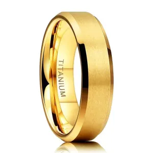 Matte Brushed Titanium Men's Wedding Band
