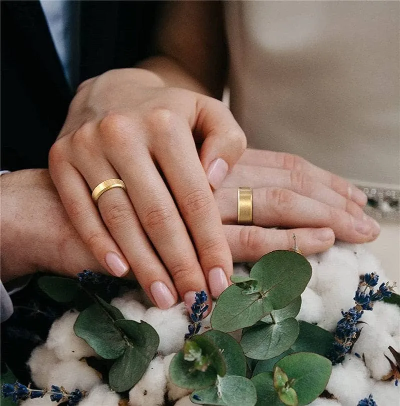 Matte Brushed Titanium Men's Wedding Band