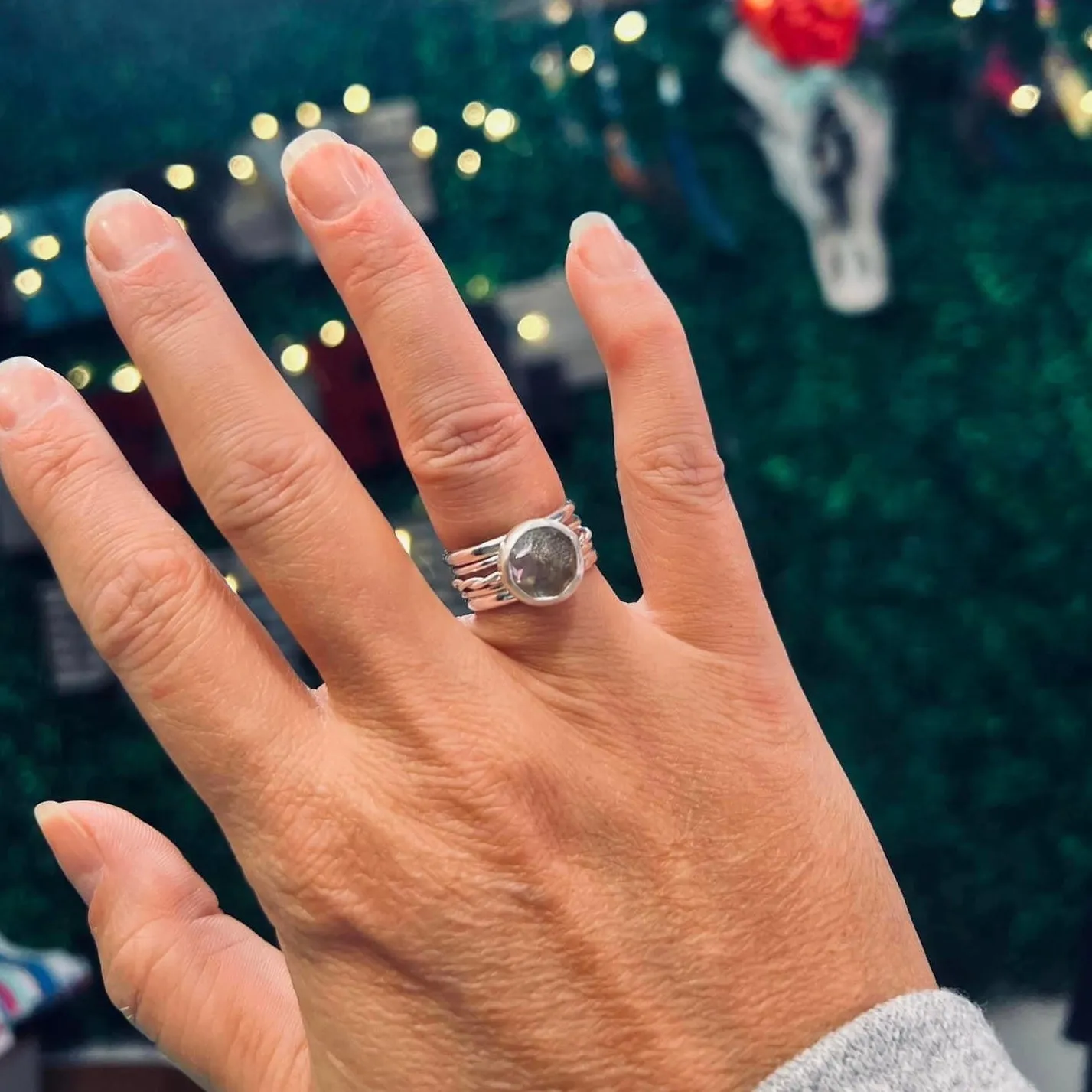 Memorial Ring in White Topaz // Made to Order