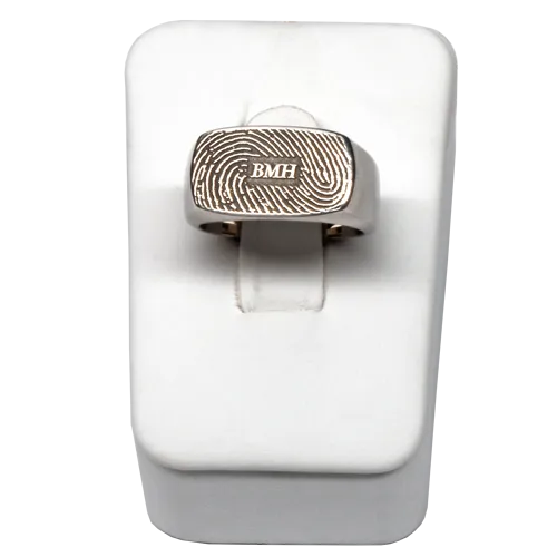 Memory Forge Rectangle Fingerprint Ring