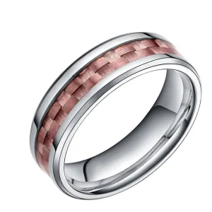 Men's 6mm Carbon Fiber Titanium Wedding Band