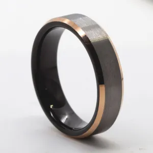 Mens Custom Wedding Band, Brushed finished (6mm Width, Comfort  Fit)