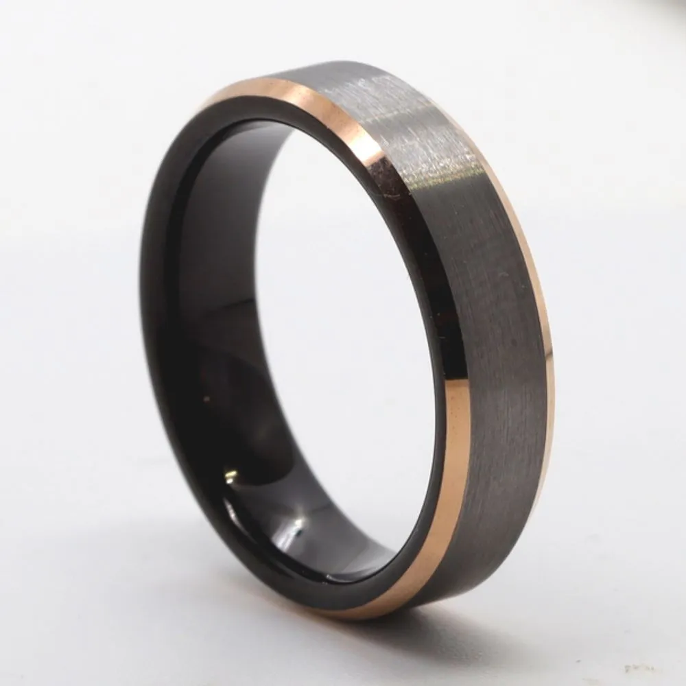 Mens Custom Wedding Band, Brushed finished (6mm Width, Comfort  Fit)
