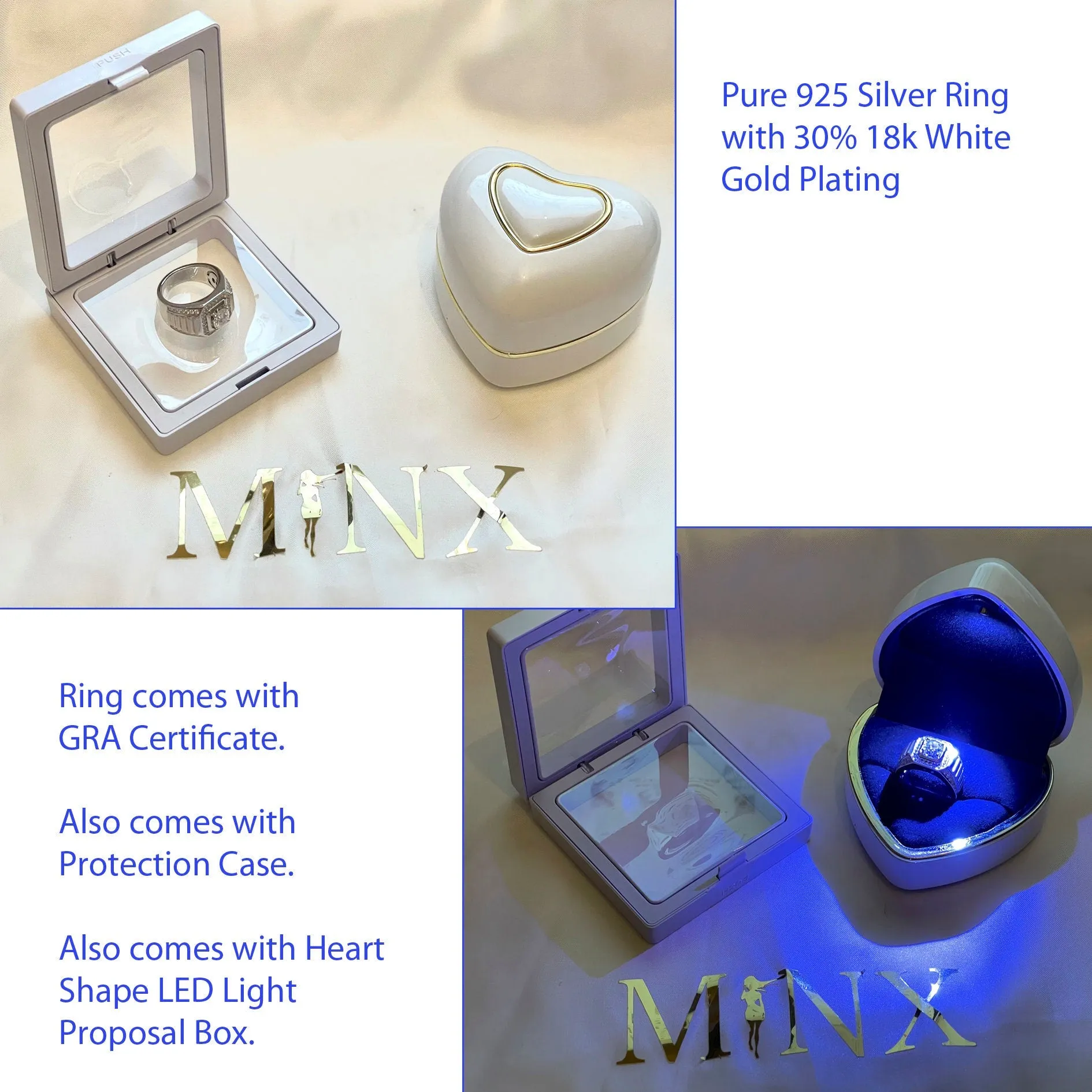 Mens Moissanite Ring | Mens Wedding Ring | Iced Out Rings