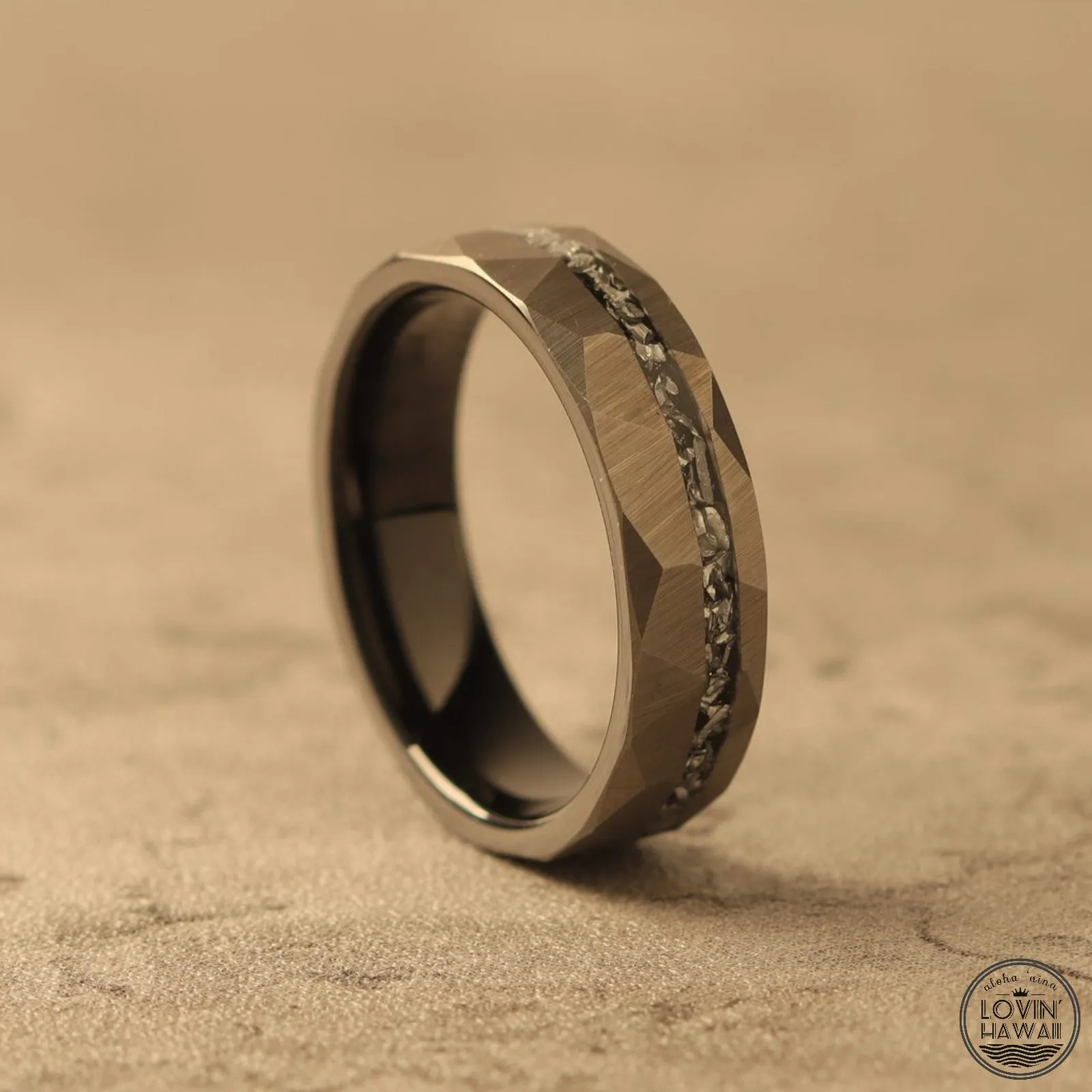 Meteorite Wedding Bands, Hammered Surface (6mm Width, Comfort  Fit)