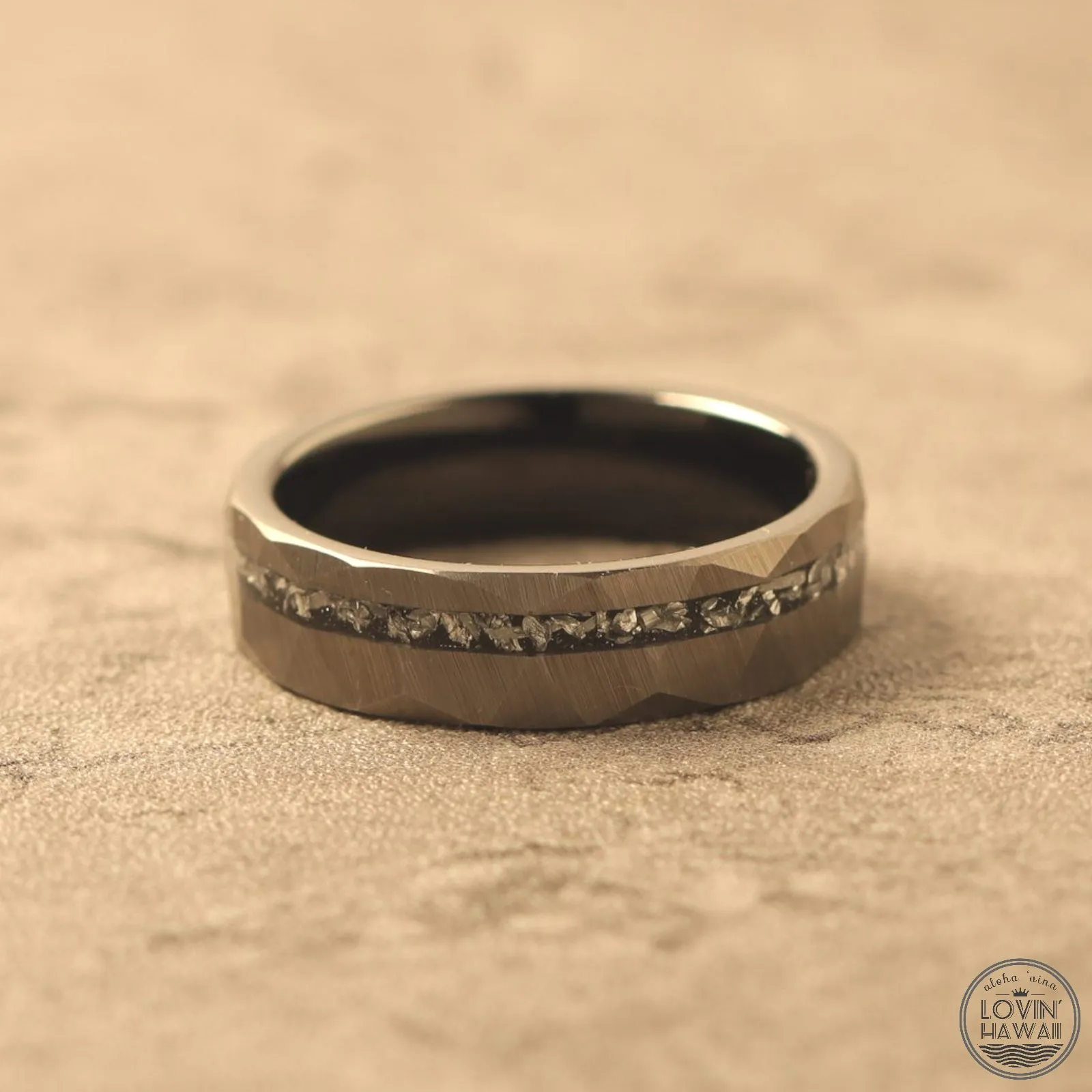 Meteorite Wedding Bands, Hammered Surface (6mm Width, Comfort  Fit)