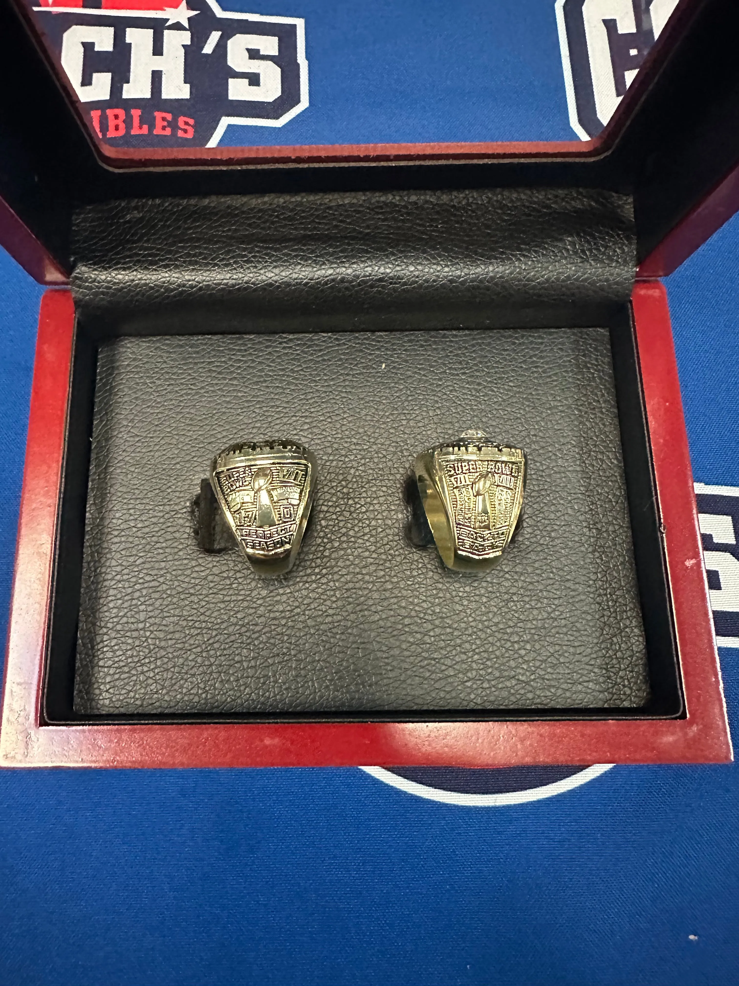 Miami Dolphins 2pc Replica Super Bowl Ring Set w/ Display Box