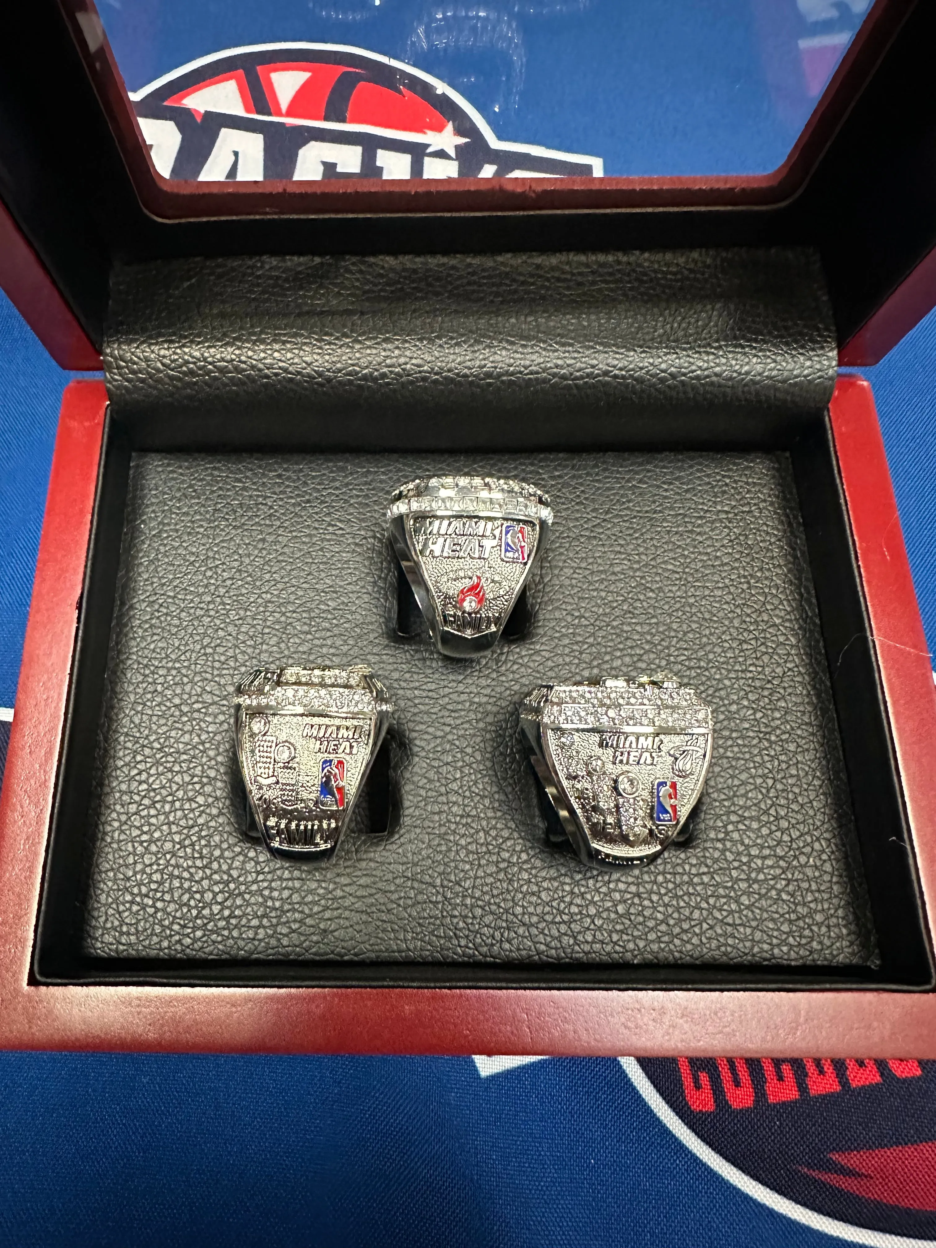 Miami Heat 3pc Replica NBA Championship Ring Set w/ Display Box