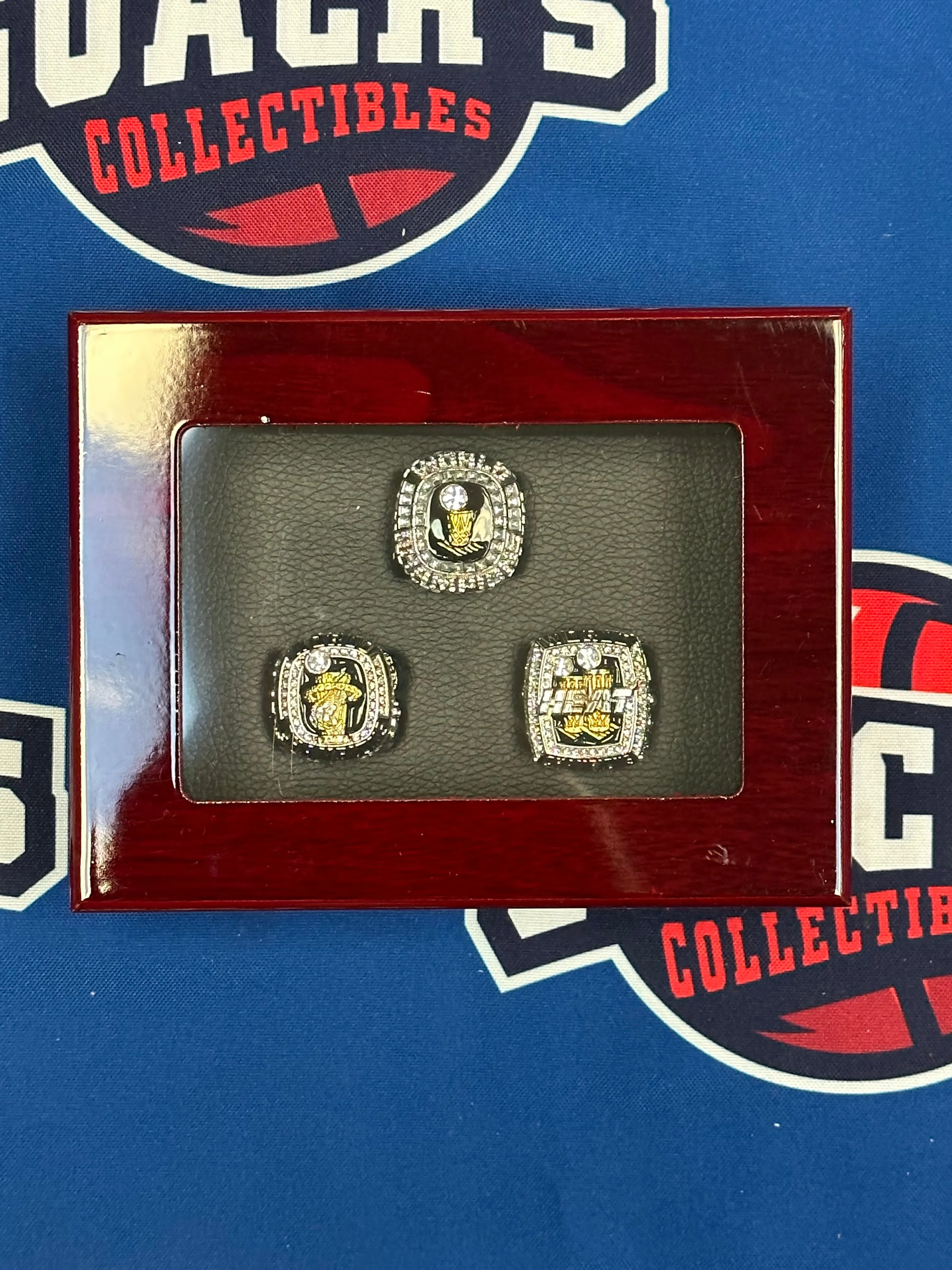 Miami Heat 3pc Replica NBA Championship Ring Set w/ Display Box