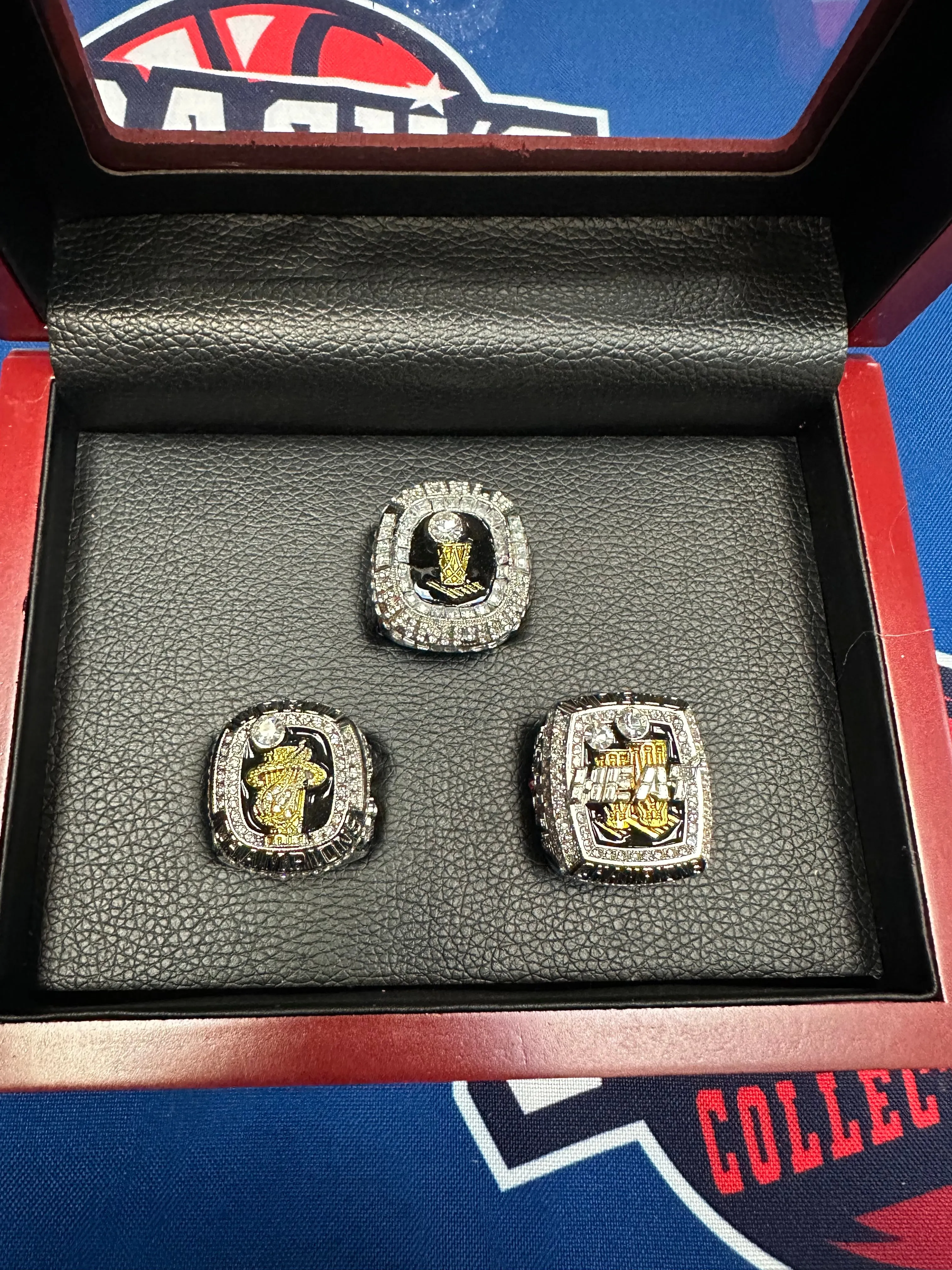 Miami Heat 3pc Replica NBA Championship Ring Set w/ Display Box