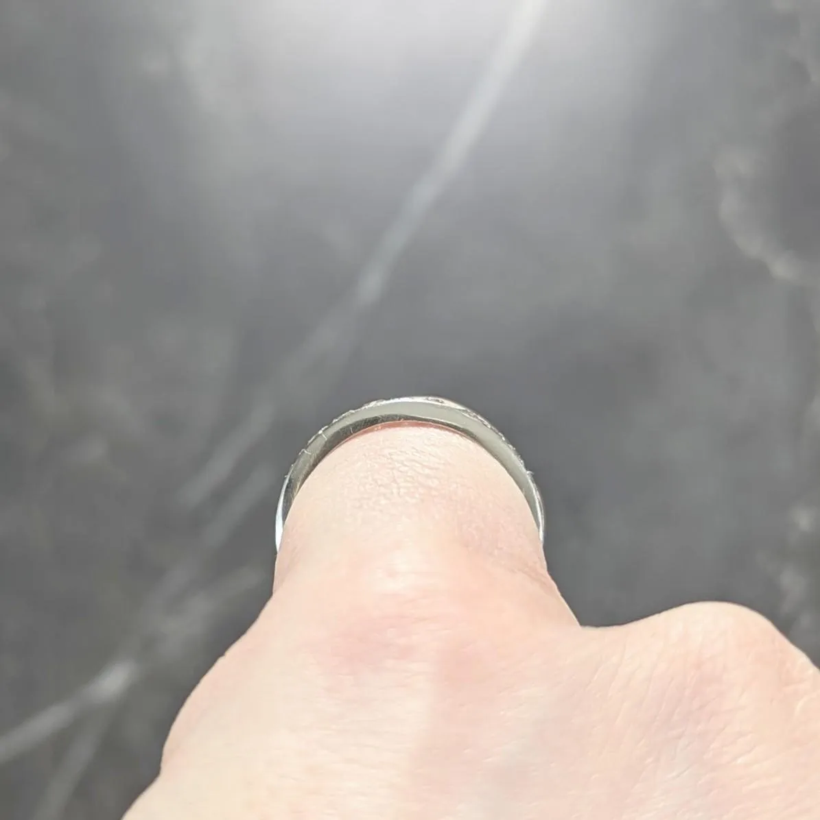 Mid-Century 1.50 CTW French Cut Diamond Platinum Vintage Eternity Wedding Band Ring