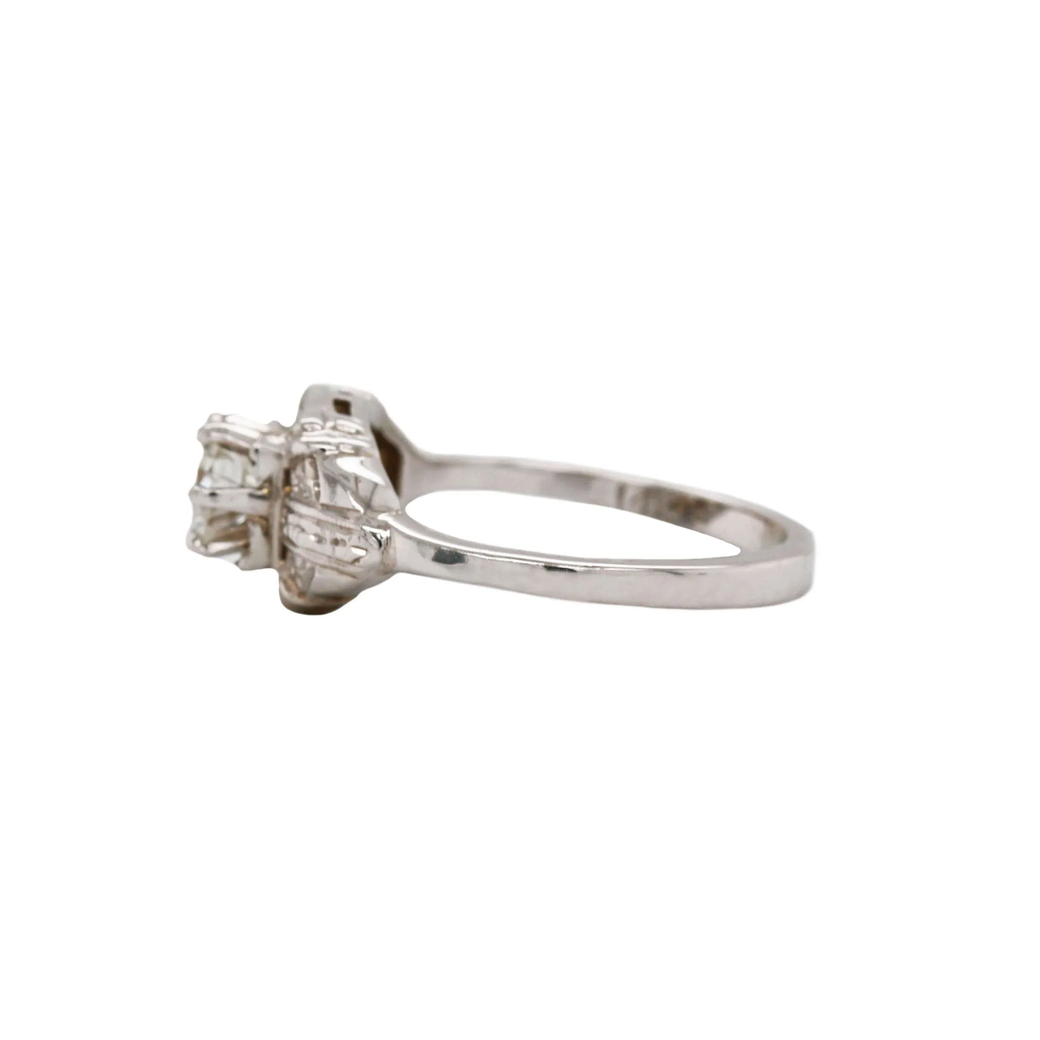 Mid-Century Gold Filigree & Old European Cut Diamond Ring