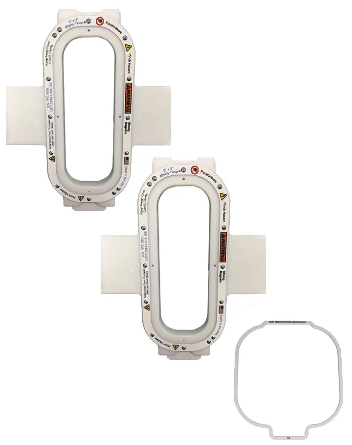 Mighty Hoop 9 x 3 Inch Rectangle Bundle