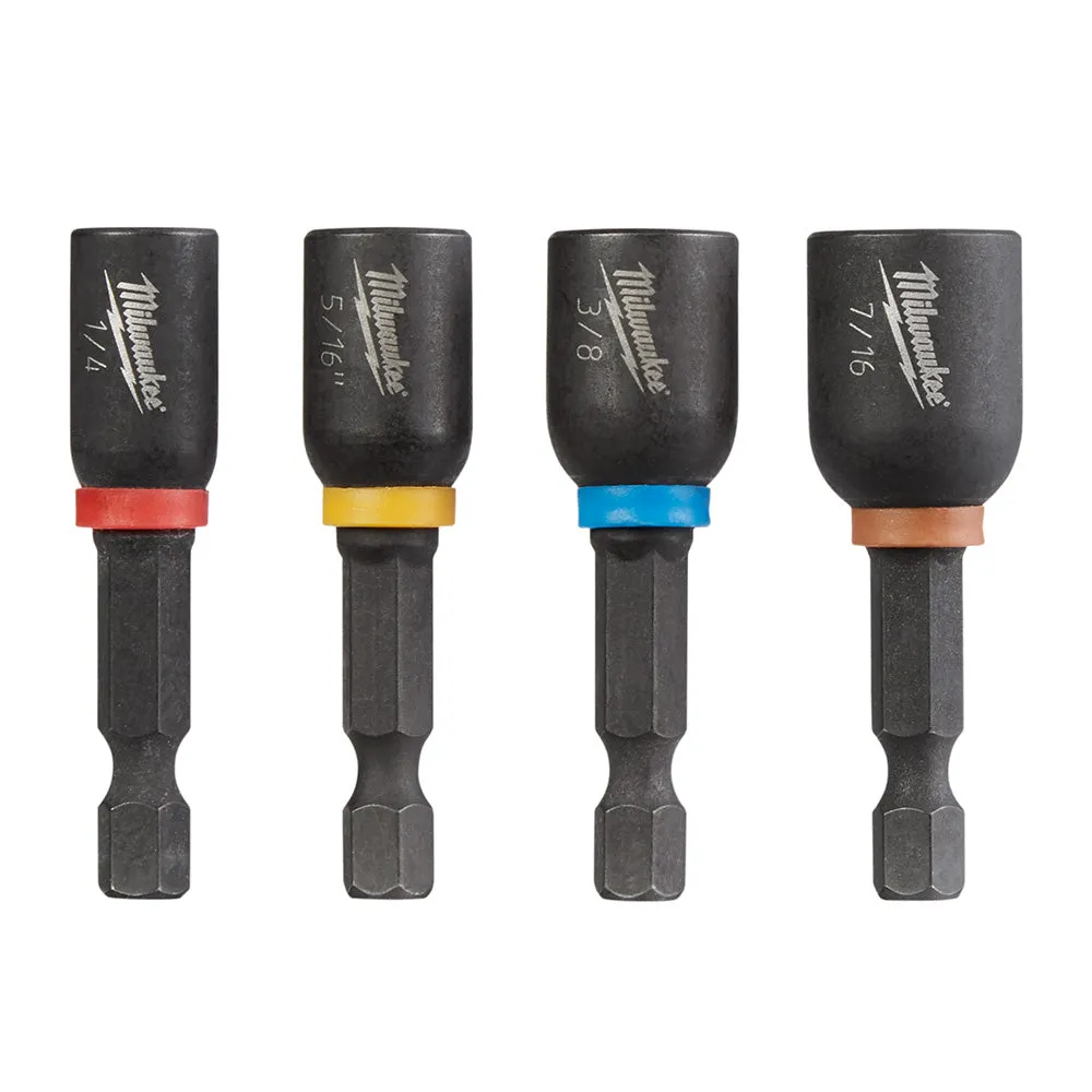 Milwaukee 49-66-4562 Shockwave 4PC 1-7/8" Impact Magnetic Nut Driver Set