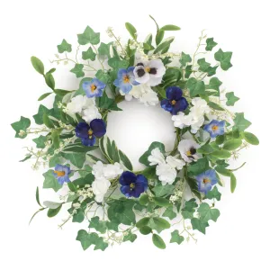 Mixed Petunia Pansy Candle Ring 16"D
