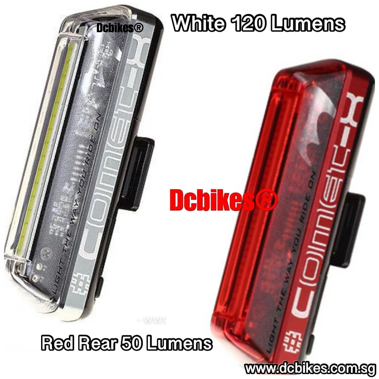 Moon 120 Lumens Rechargeable Comet-X Led Rear Or Front MTB Road Headlight
