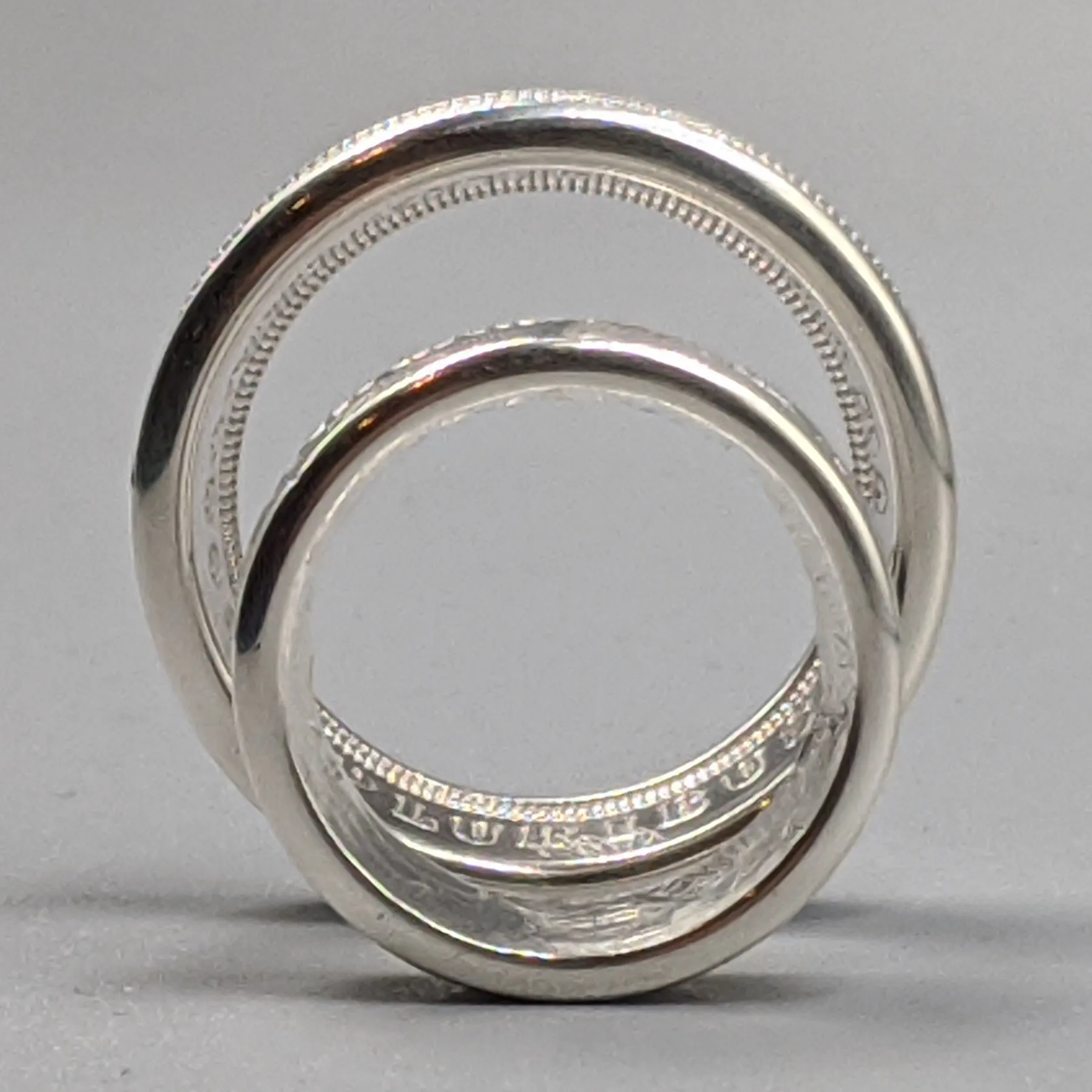 Morgan Silver Dollar Wedding Band Set
