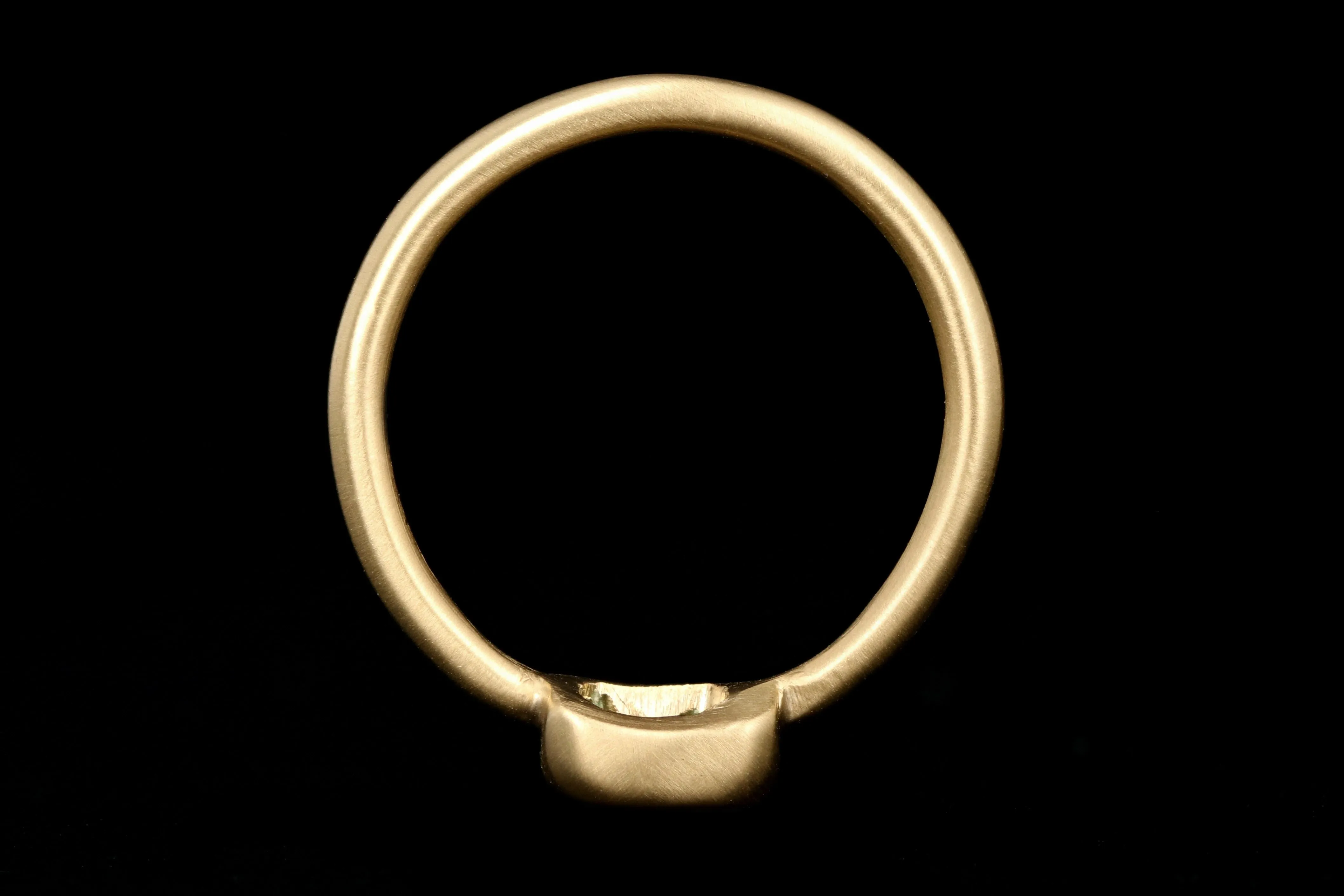 New Handmade 18K Yellow Gold .52 Carat Emerald Ring
