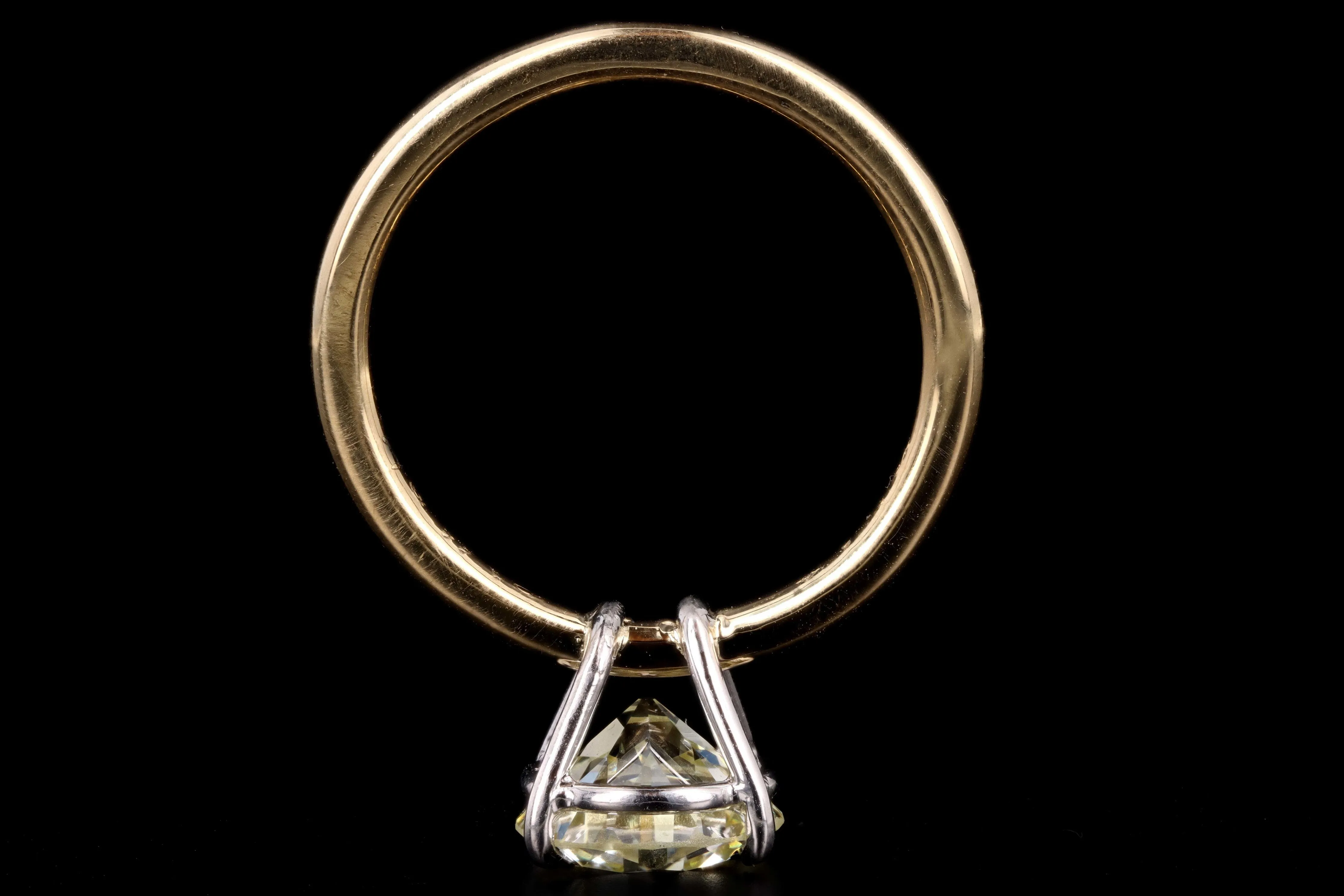 New Handmade Platinum & 18K Yellow Gold 2.34 Carat Old European Cut Diamond Engagement Ring