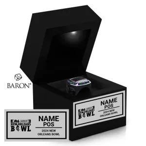 New Orleans Bowl Officials 2024 Championship Black LED Ring Box
