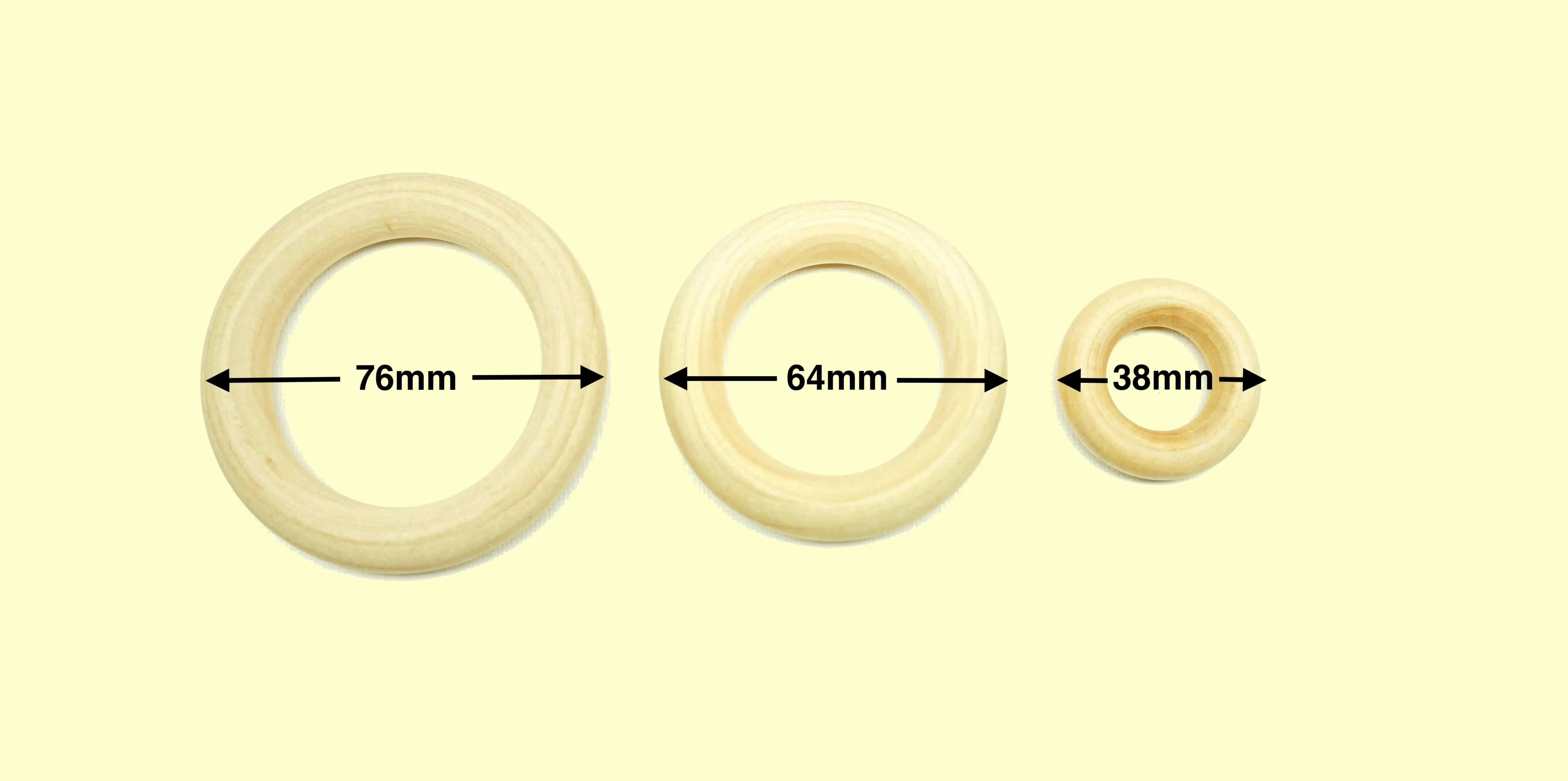 *NORTH AMERICAN SOURCED* Natural Wood Rings