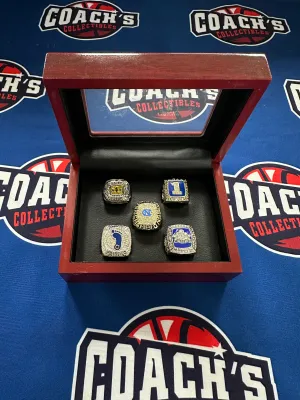 North Carolina Mens basketball 4pc Replica National Championship Ring Set w/ Display Box