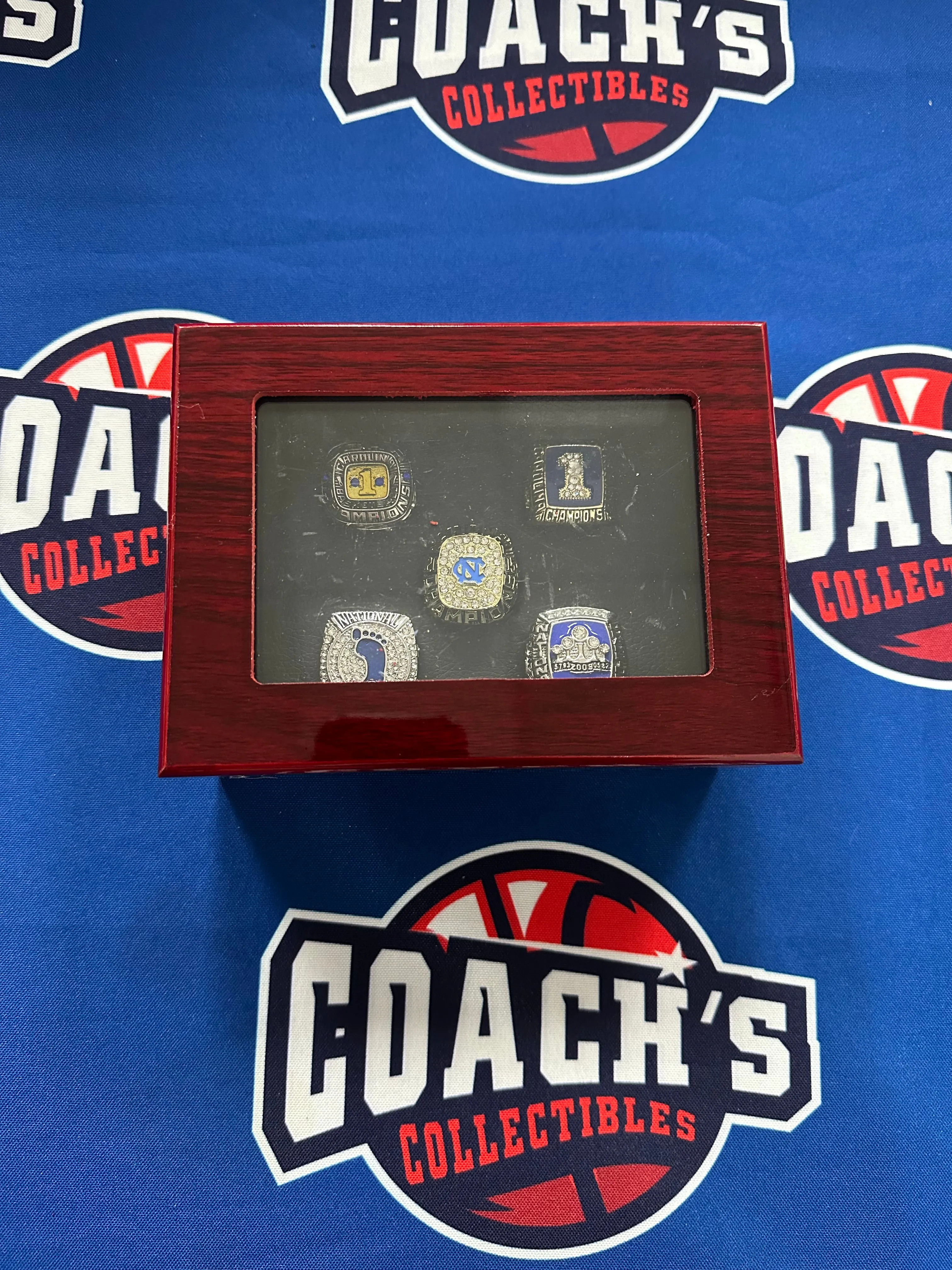 North Carolina Mens basketball 4pc Replica National Championship Ring Set w/ Display Box