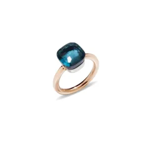 Nudo 18K Rose Gold London Blue Topaz Classic Ring