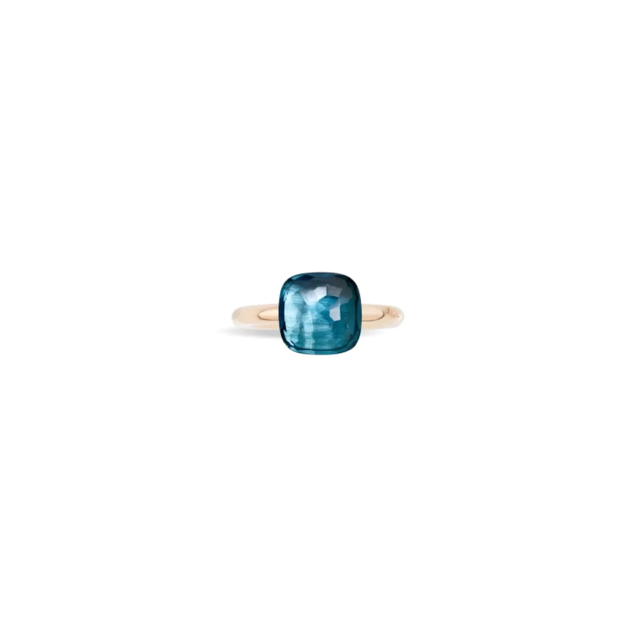 Nudo 18K Rose Gold London Blue Topaz Classic Ring