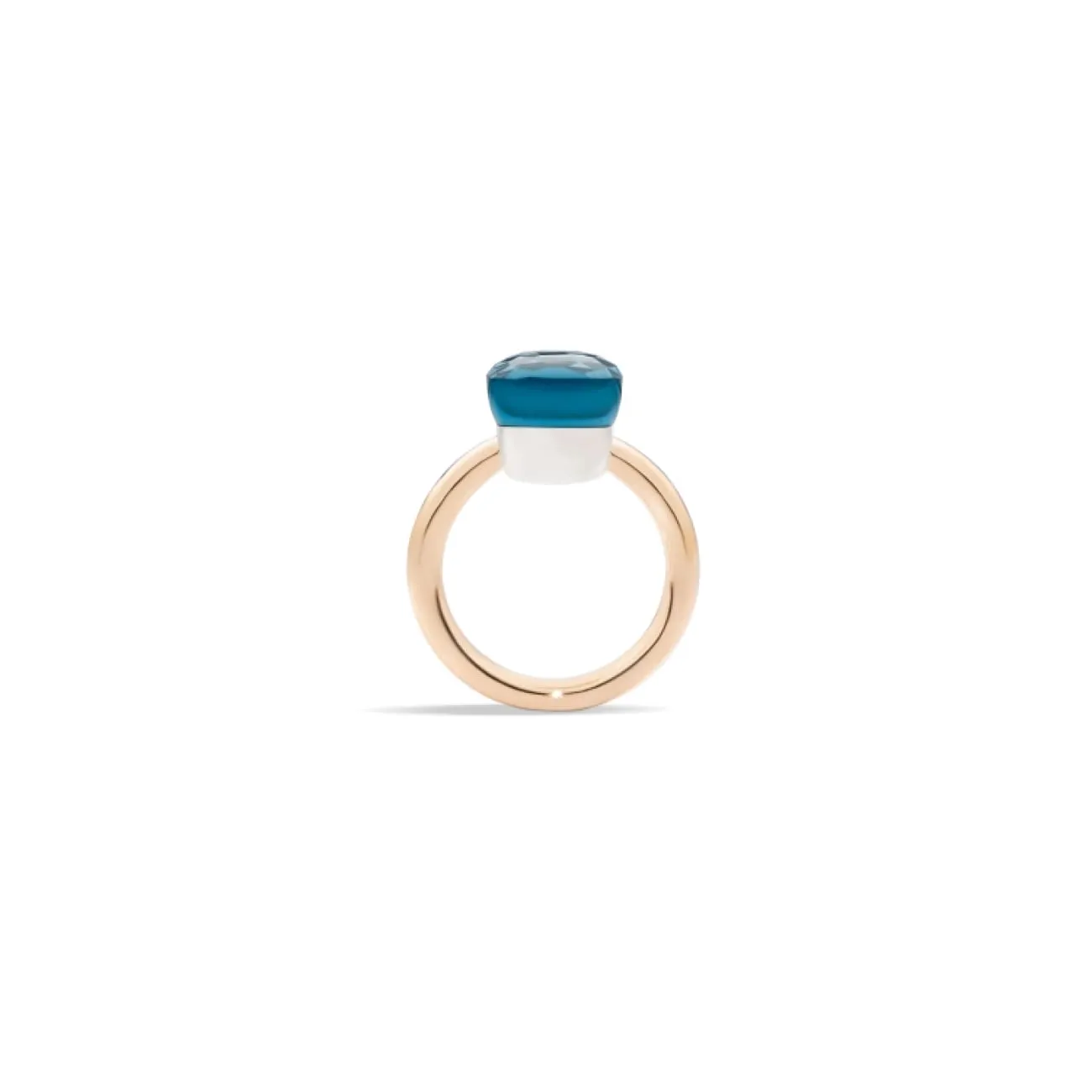 Nudo 18K Rose Gold London Blue Topaz Classic Ring