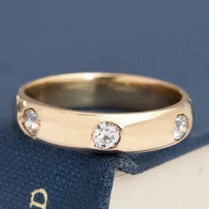 Old European Cut Diamond 3-Stone Band