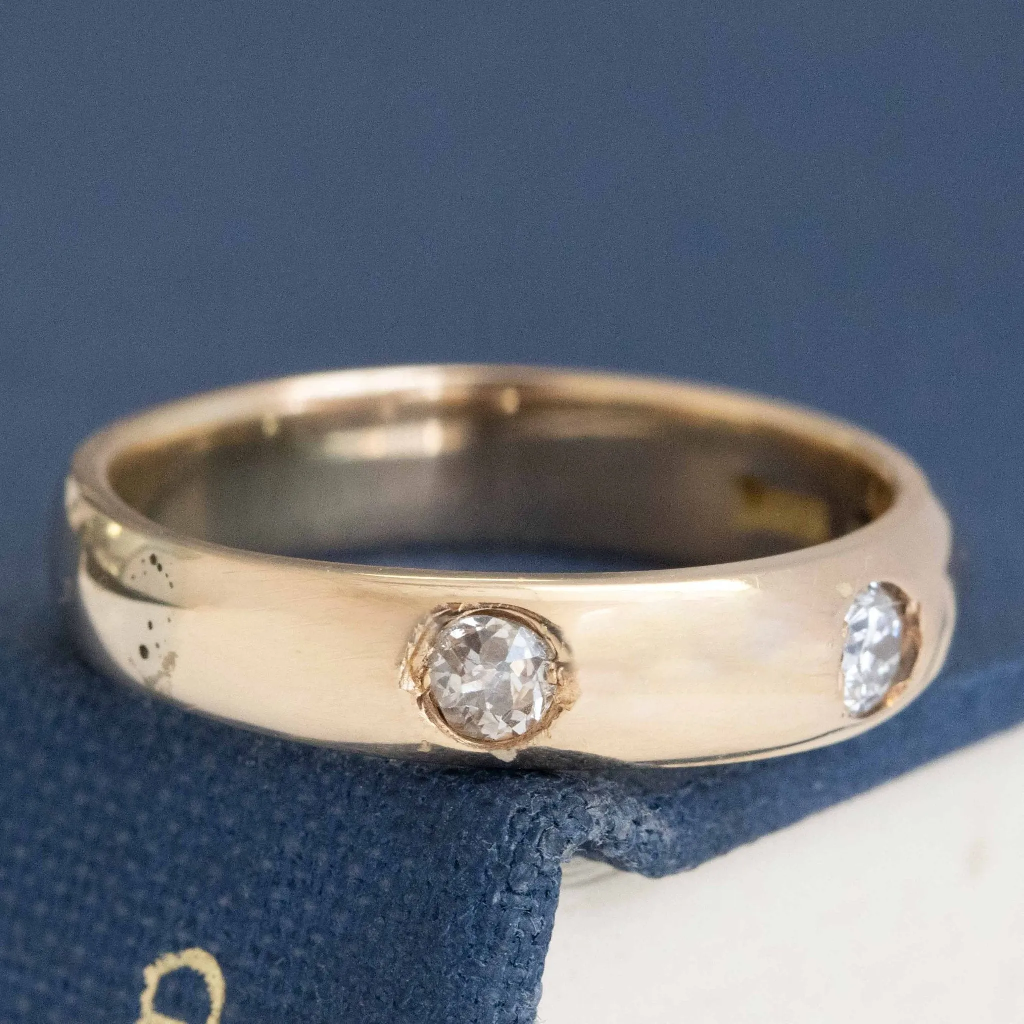 Old European Cut Diamond 3-Stone Band