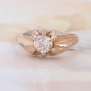 Old European Diamond Belcher Ring c1910