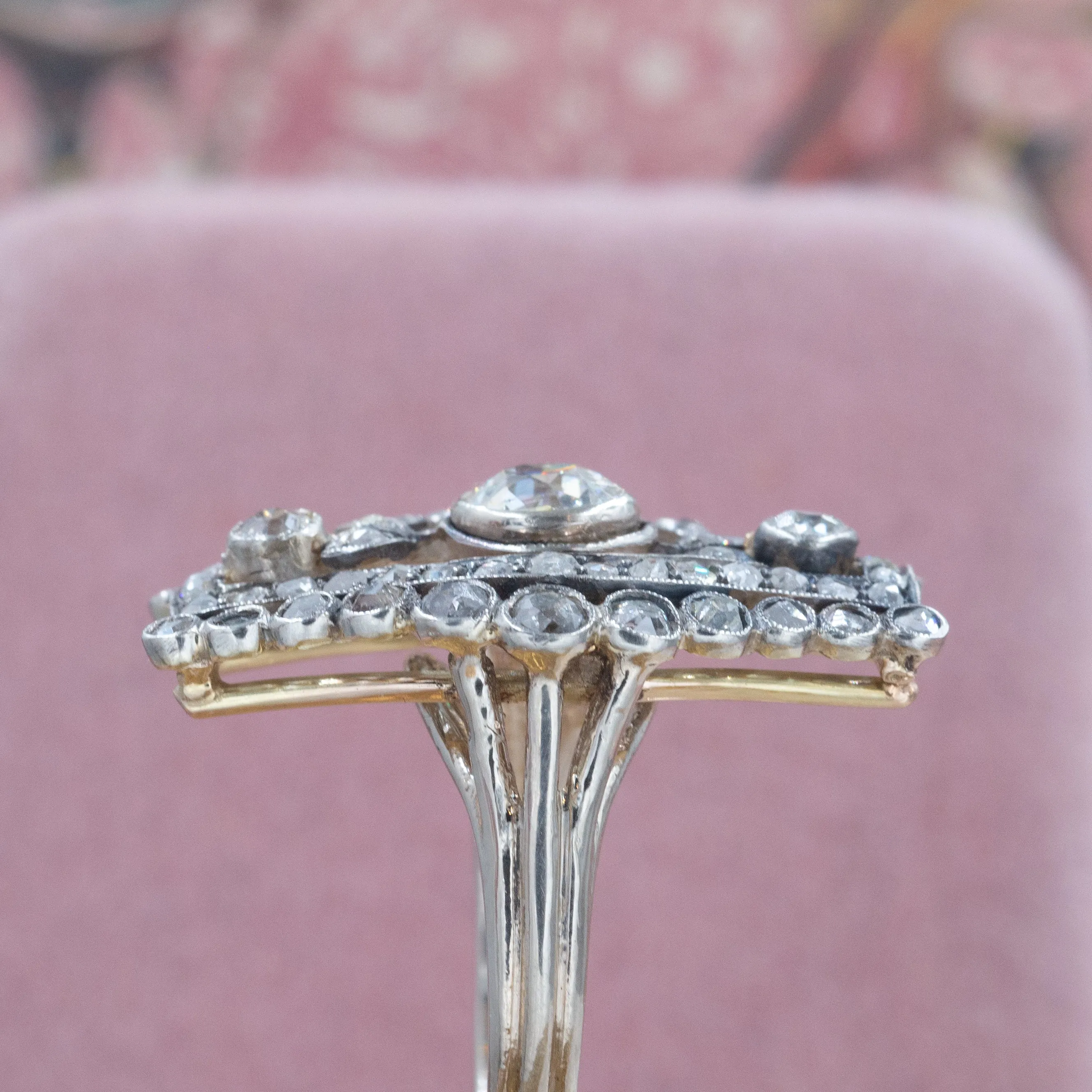 Old European Diamond Dinner Ring c1900